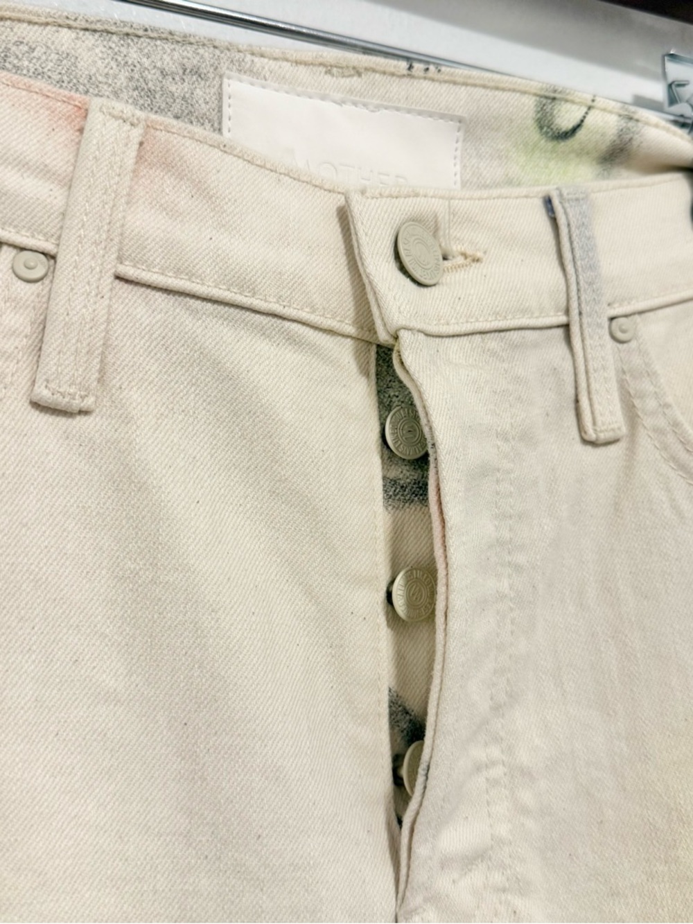 MOTHER Superior The Scrapper Cuff Ankle Fray Straight Leg Superstition Size 26 - Picture 5 of 13